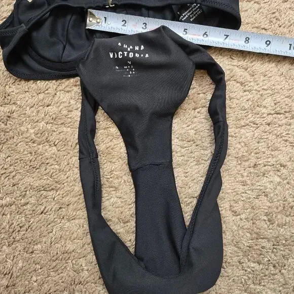 Lahana x Victoria Swim Bikini Set in Black Womens Size M - Picture 3 of 7